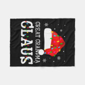 Great Grandma Claus Cool Holiday Matching Pajamas  フリースブランケット (正面(横))
