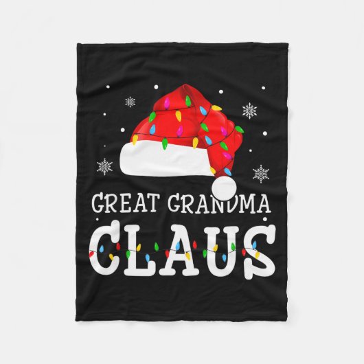 Great Grandma Claus Cool Holiday Matching Pajamas  フリースブランケット (正面)