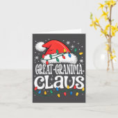 Great-grandma Claus Funny Xmas Christmas Grandma H カード (黄色い花)