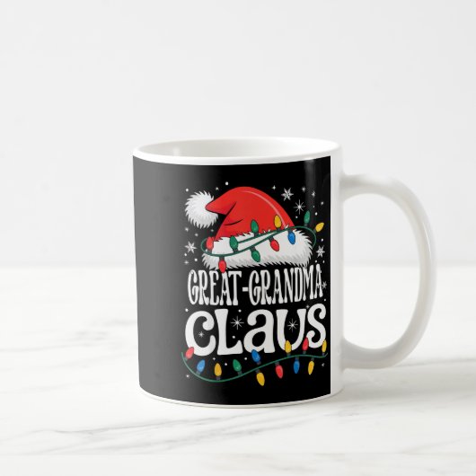 Great-grandma Claus Funny Xmas Christmas Grandma H コーヒーマグカップ (右)