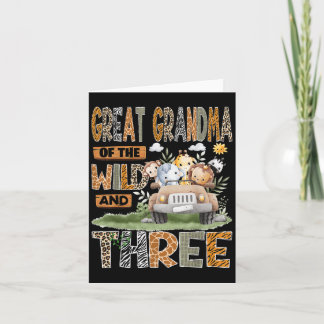 Great Grandma Of The Wild &amp; Three 3rd Birthday カード