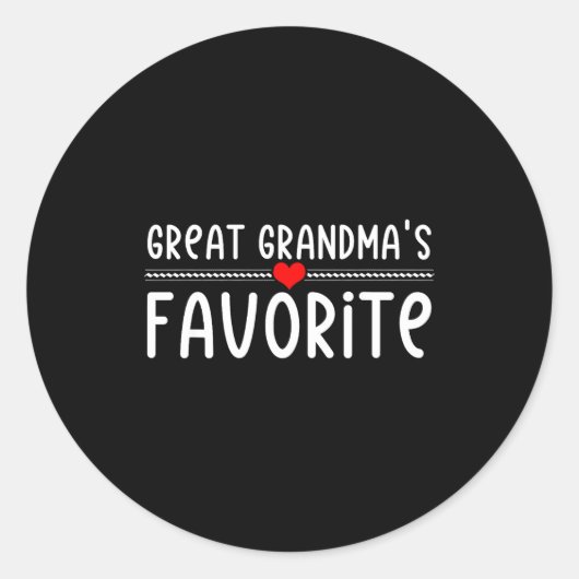 Great Grandmas Favorite  ラウンドシール (正面)