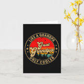 Great Grandpa Like A Grandpa Only Cooler Retro For カード (黄色い花)