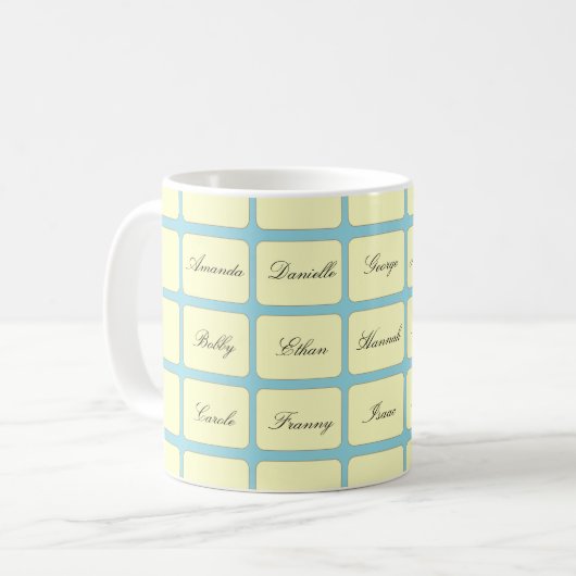 Great Grandparent Custom Family Names コーヒーマグカップ (正面左)