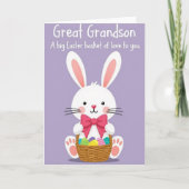Great Grandson Easter Basket Card カード (正面)
