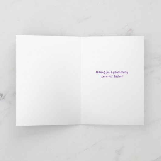 Great Grandson Happy Easter with Cute White Kitten カード (内部)