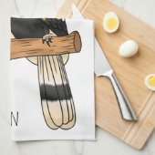 Great hornbill bird cartoon illustration  キッチンタオル (四つ折り)