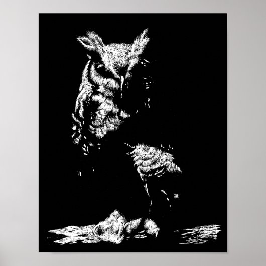 Great Horned Owl ポスター (正面)
