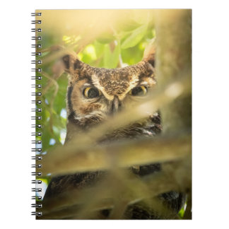 Great Horned Owl Wildlife Nature Photo Art Print  ノートブック