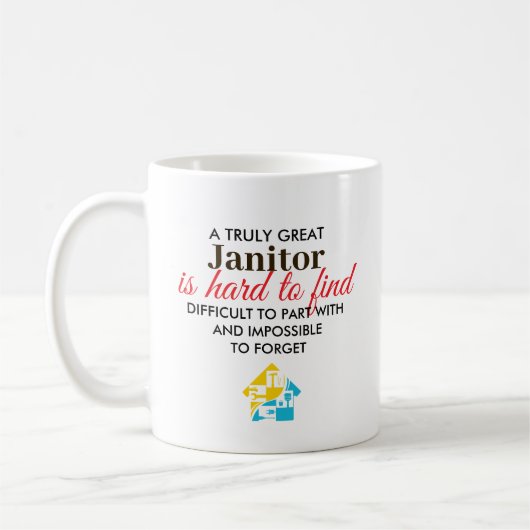 Great Janitor Personalized Name Gift コーヒーマグカップ (左)