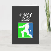 Great Job Cricket Logo Cricket Batsman  カード (正面)