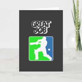Great Job Cricket Logo Cricket Batsman  カード