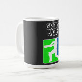 Great Job Cricket Logo Cricket Batsman  コーヒーマグカップ (正面左)
