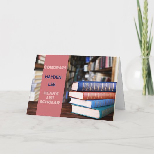 Great Job! DEAN'S LIST Scholar congrats card カード (正面)