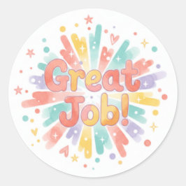 Great Job! Sheet of stickers ラウンドシール