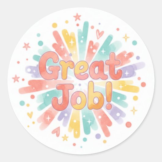 Great Job! Sheet of stickers ラウンドシール (正面)