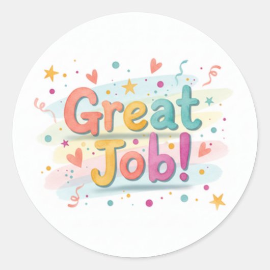 Great Job! Sheet of stickers ラウンドシール (正面)