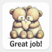 Great job stickers スクエアシール (正面)