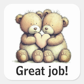 Great job stickers スクエアシール