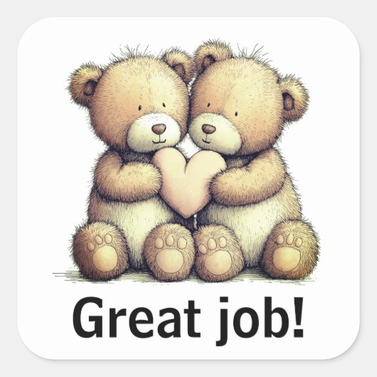 Great job stickers スクエアシール (正面)