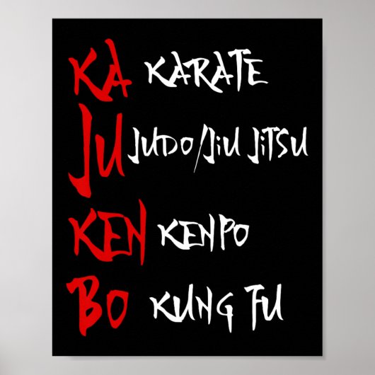 Great Kajukenbo Fighting Karate Judo Kenpo Kung Fu ポスター (正面)