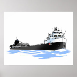Great Lakes Freighter Benson Ford (2) ポスター