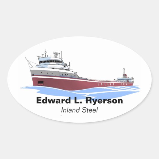 Great Lakes freighter Edward L. Ryerson billboard 楕円形シール (正面)