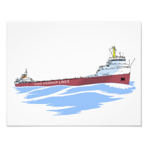 Great Lakes freighter Frontenac (CSL) フォトプリント