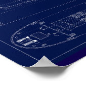 Great Lakes Freighter Lake Fernando Blueprint ポスター (角)