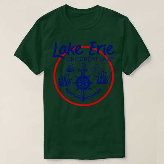 Great Lakes Lake Erie Fishing And Boating Lovers 3 Tシャツ (デザイン正面)