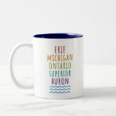 Great Lakes Mitten State Michigan Coffee Mug ツートーンマグカップ (左)