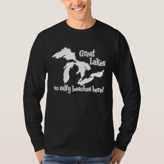 Great Lakes NO SALTY BEACHES HERE Tシャツ (正面)