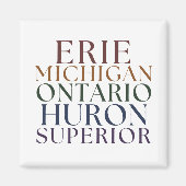 Great Lakes State Magnet Stocking Stuffer マグネット (正面)