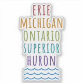 Great Lakes Vinyl Mitten State Sticker シール (正面)