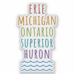 Great Lakes Vinyl Mitten State Sticker シール