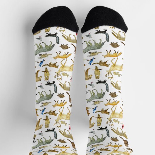 Great Lakes Wildlife Crew Socks ソックス (上部)
