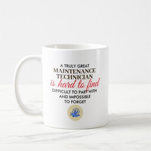 Great Maintenance Technicia Personalized Name Gift コーヒーマグカップ (左)
