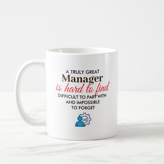 Great Manager Personalized Name Gift コーヒーマグカップ (左)