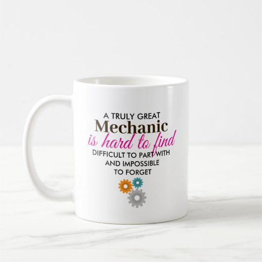 Great Mechanic Personalized Name Gift コーヒーマグカップ (左)