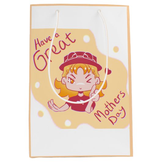 Great Mothers Day ミディアムペーパーバッグ (正面)