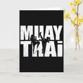 Great Muay Thai Design Mma Fighter Training Kickbo カード (黄色い花)