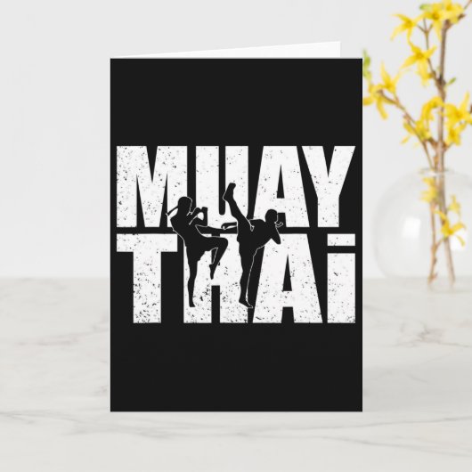 Great Muay Thai Design Mma Fighter Training Kickbo カード (黄色い花)