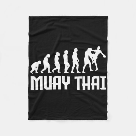 Great Muay Thai Evolution Design Kickboxer Mma Tra フリースブランケット (正面)