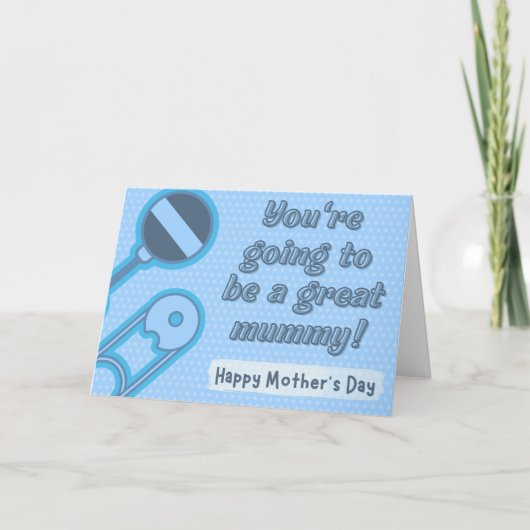 Great Mummy-To-Be Mother's Day Card サンキューカード (正面)