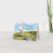 Great Nephew Happy Easter Cute Easter Bunny カード (正面)