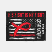 Great Nephew Heart Disease Awareness Month Product フリースブランケット (正面(横))