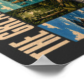 Great Ocean Road Australia Landmarks Illustration ポスター (角)