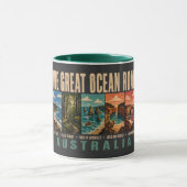 Great Ocean Road Australia Landmarks Illustration マグカップ (中央)