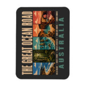 Great Ocean Road Australia Landmarks Illustration マグネット (縦)