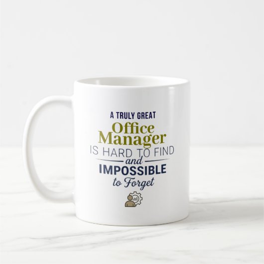 Great Office Manager Personalized Name Gift コーヒーマグカップ (左)